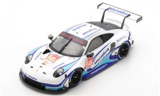 Diecast model cars Porsche 911 RSR (991) No.56 Team Project 1 24h Le Mans 2020 M.Cairoli/E.Perfetti/L.ten Voorde 1/18 Spark