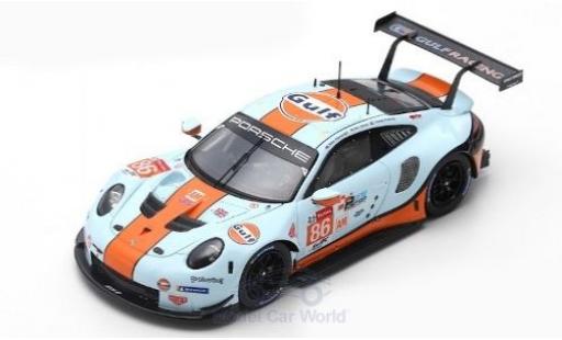 Diecast model cars Porsche 911 RSR (991) No.86 Gulf Racing Gulf 24h Le Mans 2019 M.Wainwright/B.Barker/T.Preining 1/43 Spark