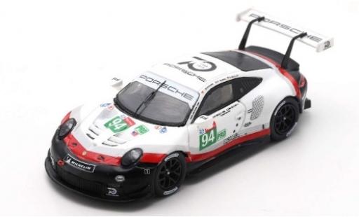 Diecast model cars Porsche 911 RSR No.94 GT Team 24h Le Mans 2018 R.Dumas/T.Bernhard/S.M&Atilde;&frac14;ller 1/64 Spark