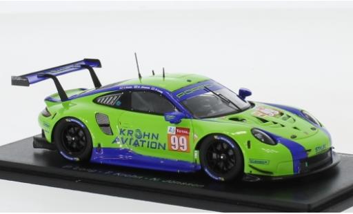 Diecast model cars Porsche 911 RSR (991) No.99 Dempsey-Proton Racing 24h Le Mans 2019 P.Long/T.Krohn/N.J&Atilde;&para;nsson 1/43 Spark