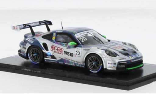 Diecast model cars Porsche 911 GT3 Cup No.20 Carrera Cup Scandinavia 2023 1/43 Spark