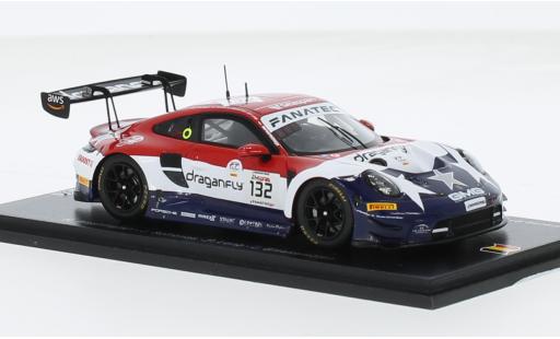Diecast model cars Porsche 911 GT3 R No.132 GMG Racing by Car Collection Motorsport 24h Spa 2023 1/43 Spark