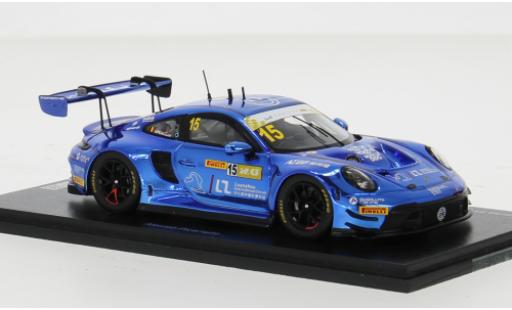 Diecast model cars Porsche 911 GT3 R No.15 Luanzhou International Circuit Fia GT World Cup Macau 2023 1/43 Spark