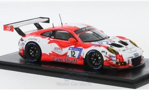 Diecast model cars Porsche 911 GT3 R (997) No.12 Manthey Racing 24h N&Atilde;&frac14;rburgring 2018 O.Klohs/L.Kern/D.Olsen/P.Frommenwiler 1/43 Spark
