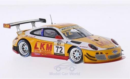 Diecast model cars Porsche 911 GT3 R (997) No.72 LKM GT Cup GP Macau 2014 E.Bamber 1/43 Spark