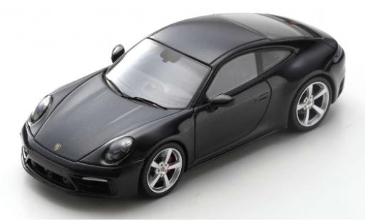 Diecast model cars Porsche 911 4S Carrera black 2019 1/43 Spark