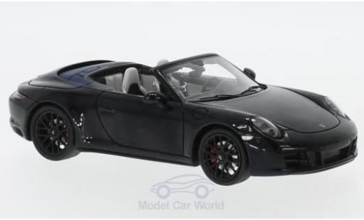 Diecast model cars Porsche 911 GTS Carrera Convertible black 2017 1/43 Spark