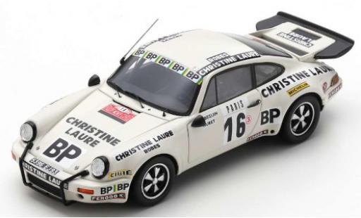 Diecast model cars Porsche 911 RS Carrera 3.0 No.16 Touroul Racing Christine Laure Rally Monte Carlo 1978 B.Beguin/W.Huret 1/43 Spark