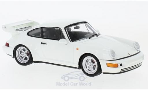 Diecast model cars Porsche 911 RS Carrera 3.8 white 1 1/43 Spark