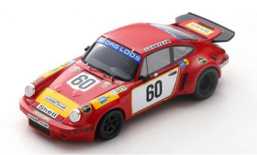 Diecast model cars Porsche 911 RSR Carrera 3.0 No.60 Georg Loos 24h Le Mans 1975 T.Hezemans/M.Schurti 1/43 Spark