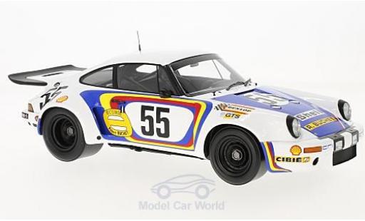 Diecast model cars Porsche 911 RSR Carrera No.55 24h Le Mans 1975 C.Ballot-Lena/J.Bienvenue 1/18 Spark