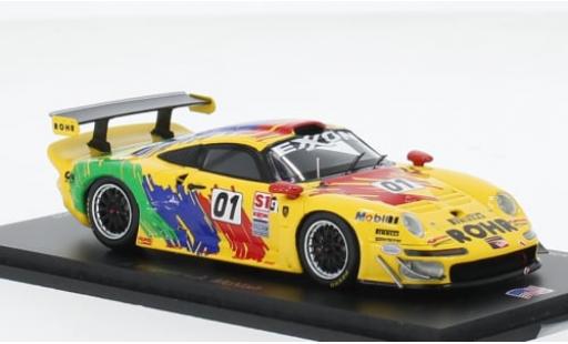 Diecast model cars Porsche 911 GT1 No.01 Rohr Motorsport Las Vegas 1997 1/43 Spark