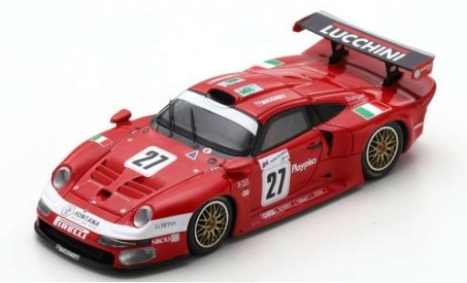Diecast model cars Porsche 911 GT1 No.27 BMS Scuderia Italia Lucchini 24h Le Mans 1997 C.Pescatori/P-L.Martini/A.Herrmann 1/43 Spark