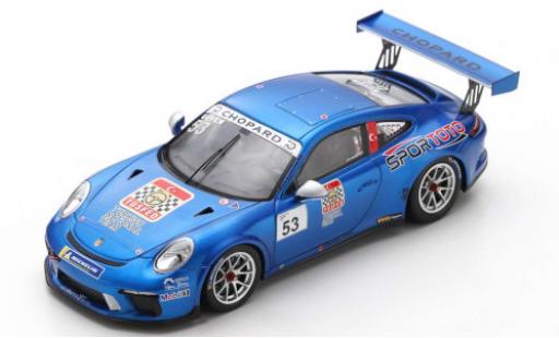 Diecast model cars Porsche 911 GT3 Cup No.53 turquoiseh National Team Carrera France 2018 A.G&Atilde;&frac14;ven 1/43 Spark