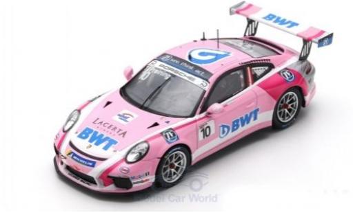Diecast model cars Porsche 911 GT3 Cup No.10 BWT Lechner Racing Carrera Germany 2018 T.Preining 1/43 Spark
