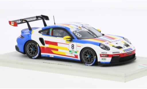 Diecast model cars Porsche 911 GT3 Carrera Cup Italia 2024 #8 1/43 Spark