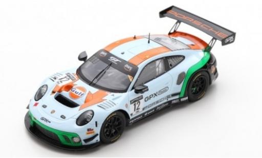 Diecast model cars Porsche 911 GT3 R (991.2) No.12 GPX Racing Gulf 2019 The Diamond 1/43 Spark