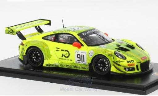 Diecast model cars Porsche 911 GT3 R No.911 Manthey Racing 24h Spa 2018 F.Makowiecki/.Dumas/D.Werner 1/43 Spark