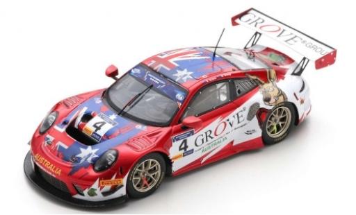 Diecast model cars Porsche 911 GT3 R No.4 Team Australia Grove FIA Motorsport Games GT Cup Vallelunga 2019 S.Grove/B.Grove 1/43 Spark