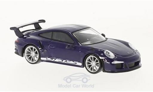 Diecast model cars Porsche 911 GT3 RS purple 2016 1/64 Spark