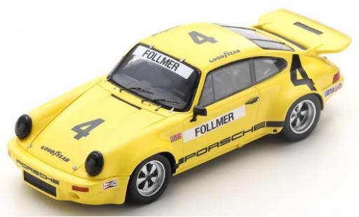 Diecast model cars Porsche 911 RS 3.0 No.4 IROC Daytona 1974 G.Follmer 1/43 Spark