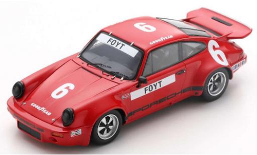 Diecast model cars Porsche 911 RS 3.0 No.6 IROC Daytona 1974 A.J.Foyt 1/43 Spark