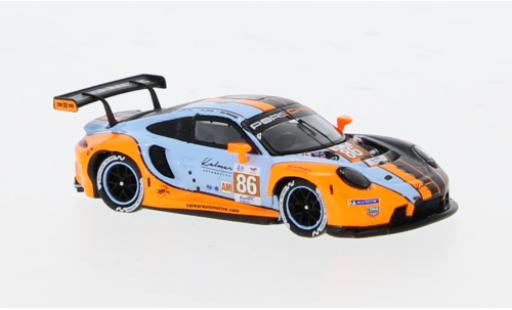 Diecast model cars Porsche 911 RSR -19 No.86 GR Racing 24h Le Mans 2023 1/87 Spark