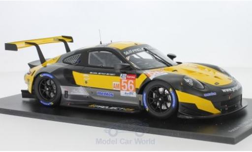 Diecast model cars Porsche 911 RSR No.56 Team Project 1 24h Le Mans 2018 J.Bergmeister/P.Lindsey/E.Perfetti 1/18 Spark