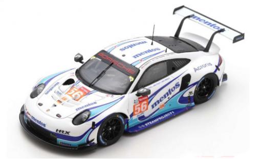 Diecast model cars Porsche 911 RSR No.56 Team Project 1 Mentos 24h Le Mans 2020 M.Cairoli/E.Perfetti/L.ten Voorde 1/43 Spark
