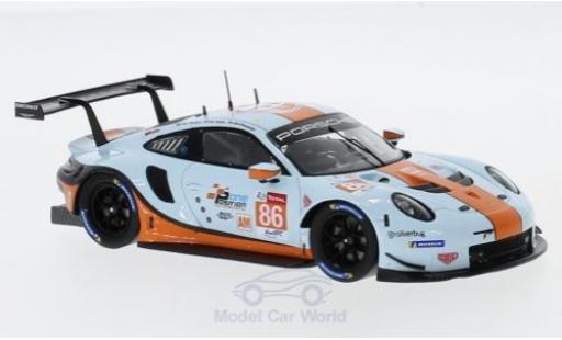 Diecast model cars Porsche 911 RSR No.86 Gulf Racing Gulf 24h Le Mans 2018 M.Wainwright/B.Barker/A.Davison 1/43 Spark
