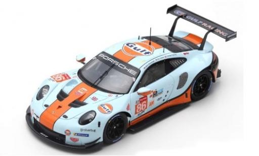 Diecast model cars Porsche 911 RSR No.86 Gulf Racing Gulf 24h Le Mans 2019 M.Wainwright/B.Barker/T.Preining 1/87 Spark