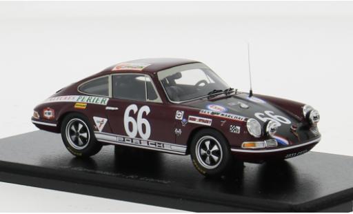Diecast model cars Porsche 911 T T No.66 24h Le Mans 1969 1/43 Spark