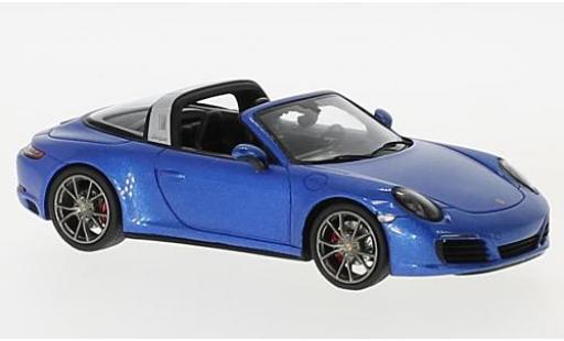 Diecast model cars Porsche 911 Targa 4S metallic blue 2017 1/43 Spark