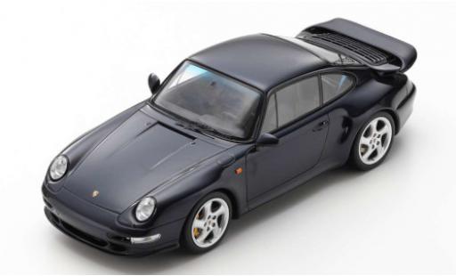 Diecast model cars Porsche 911 Turbo S black 1997 1/18 Spark
