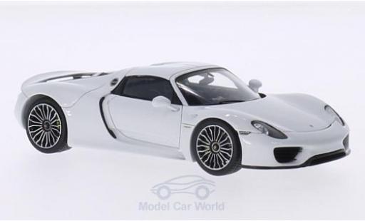 Diecast model cars Porsche 918 Base Spyder white 1/43 Spark