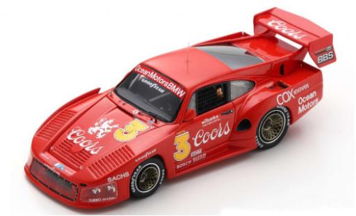 Diecast model cars Porsche 935 1980 M16 No.3 Ocean Motors Coors Portland J.Busby 1/43 Spark
