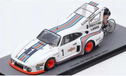 Diecast model cars Porsche 935 1977 No.1 Bicycle Speed Record Cyclist: J-C.Rude H.Pescarolo 1/43 Spark