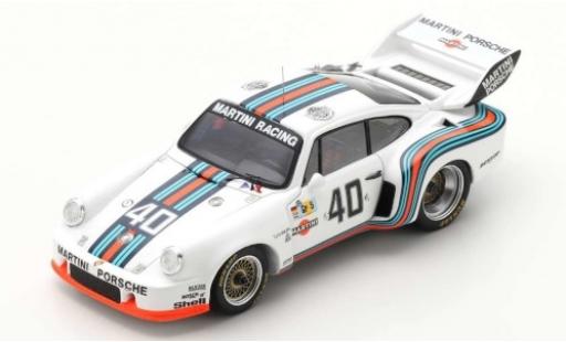 Diecast model cars Porsche 935 1976 No.40 Martini Racing System Martini 24h Le Mans Training R.Stommelen/M.Schurti 1/43 Spark