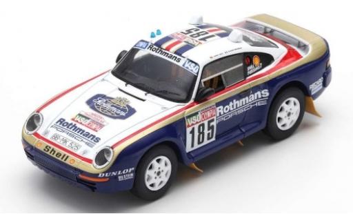 Diecast model cars Porsche 959 Base No.185 Rothmans Rally Paris Dakar 1985 avec Decals J.Ickx/C.Brasseur 1/43 Spark