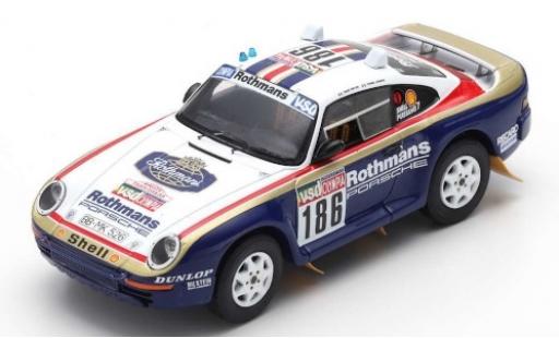 Diecast model cars Porsche 959 Base No.186 Rothmans Rally Paris Dakar 1985 avec Decals R.Metge/D.Lemoine 1/43 Spark