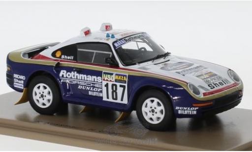 Diecast model cars Porsche 959 Base No.187 Rothmans Rally Paris Dakar 1986 R.Kussmaul/H.Unger 1/43 Spark