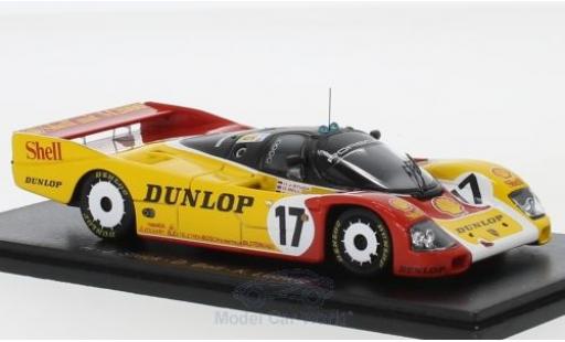 Diecast model cars Porsche 962 1988 C No.17 S 24h Le Mans D.Bell/K.Ludwig/H-J.piece 1/43 Spark
