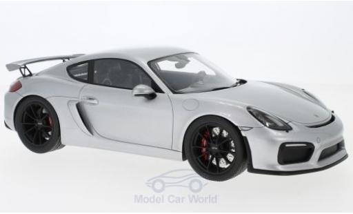 Diecast model cars Porsche Cayman GT4 (981) grey 2016 1/18 Spark
