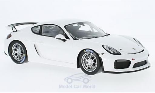 Diecast model cars Porsche 718 GT4 Clubsport white 2017 1/18 Spark