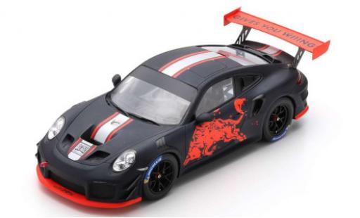Diecast model cars Porsche 911 GT2 RS Porsche Clubsport matt-black/Dekor Red Bull 2019 1/18 Spark
