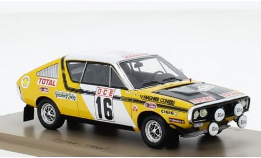 Diecast model cars Renault 17 Base No.16 Rally WM Rally Marokko 1976 1/43 Spark