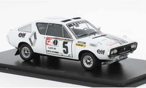 Diecast model cars Renault 17 Base No.5 Rally WM Rally Bandama 1973 1/43 Spark