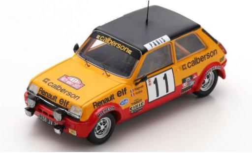 Diecast model cars Renault 5 Alpine No.11 Calberson Rally Monte Carlo 1979 J.Ragnotti/J-M.Andrie 1/43 Spark