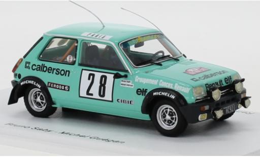 Diecast model cars Renault 5 Alpine No.28 Calberson Rally WM Rally Monte Carlo 1979 B.Saby/M.Guegan 1/43 Spark