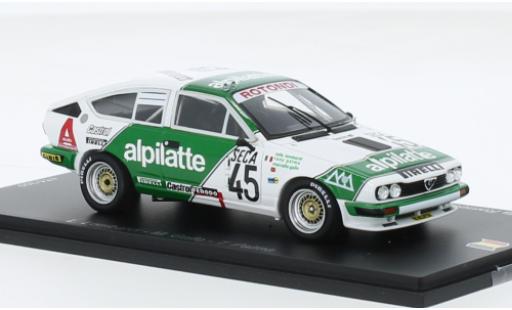 Diecast model cars Alfa Romeo Alfetta gtv6 V6 No.45 Luigi Racing 24h Spa 1982 1/43 Spark